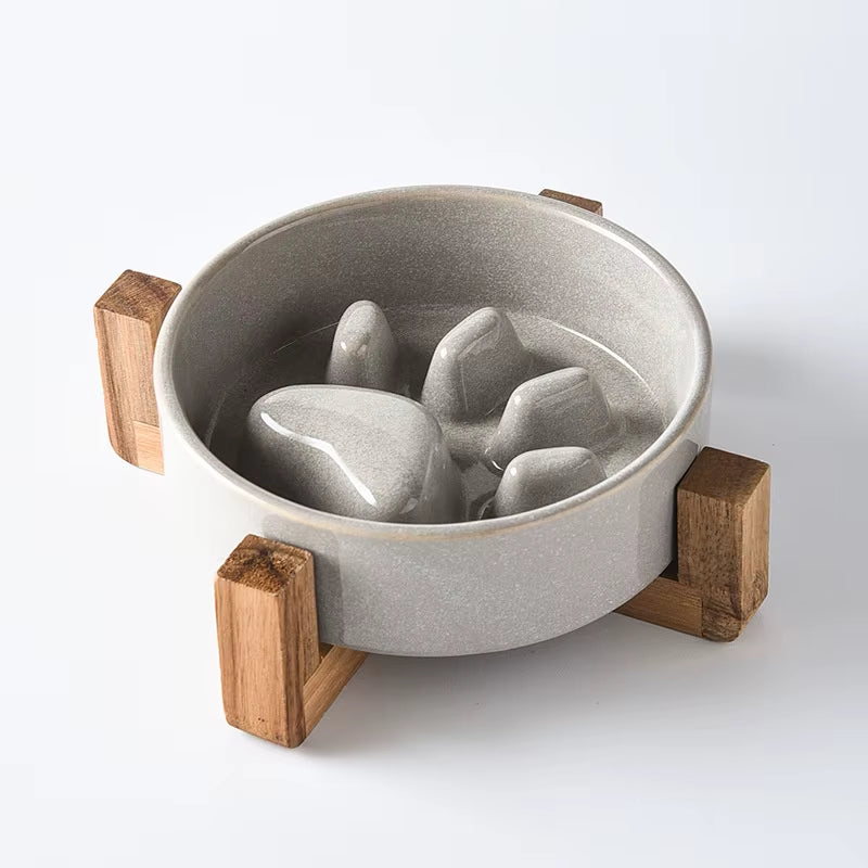 New Slow Food Bowl Ceramic Food Bowl for Dogs and Cats Slow Food Bowl Pet Supplies anti Knock anti Choke Feeder