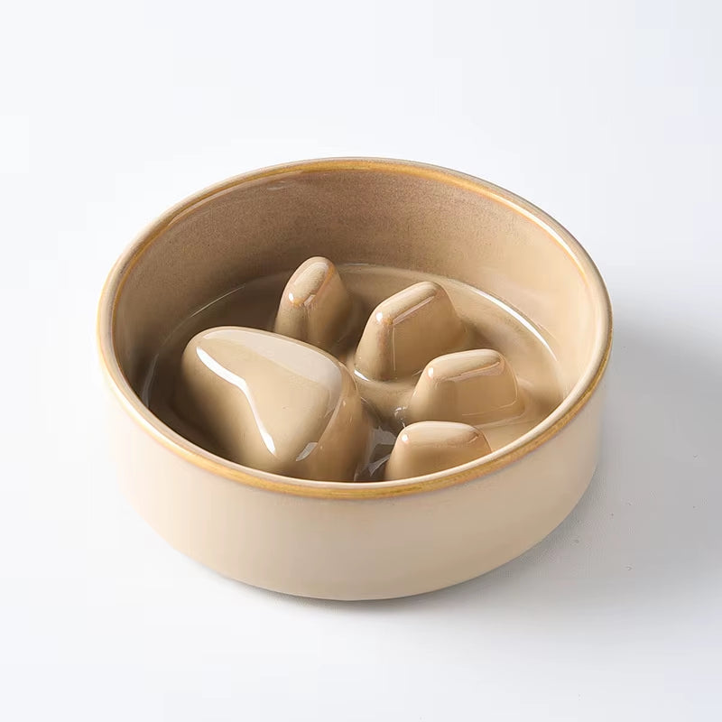 New Slow Food Bowl Ceramic Food Bowl for Dogs and Cats Slow Food Bowl Pet Supplies anti Knock anti Choke Feeder