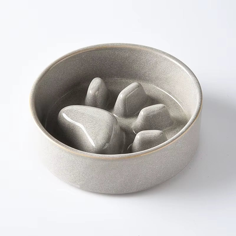 New Slow Food Bowl Ceramic Food Bowl for Dogs and Cats Slow Food Bowl Pet Supplies anti Knock anti Choke Feeder