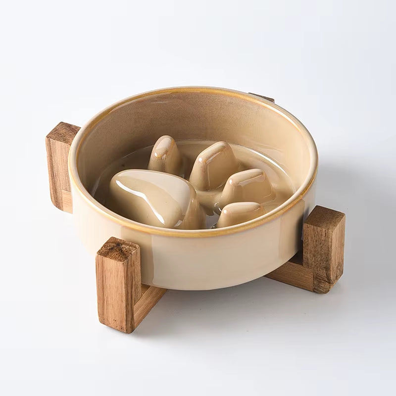 New Slow Food Bowl Ceramic Food Bowl for Dogs and Cats Slow Food Bowl Pet Supplies anti Knock anti Choke Feeder