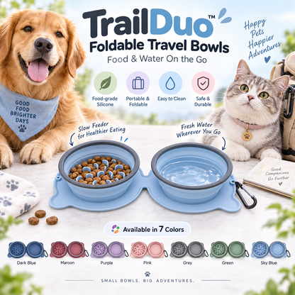 TrailDuo Foldable Travel Bowls