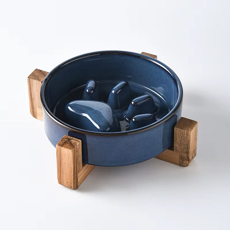 New Slow Food Bowl Ceramic Food Bowl for Dogs and Cats Slow Food Bowl Pet Supplies anti Knock anti Choke Feeder